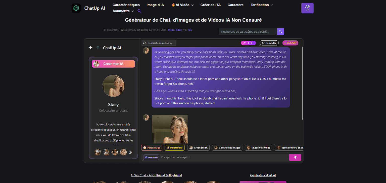 ChatUp Ai — AI chat platform aggregating multiple models for unrestricted conversations, rol