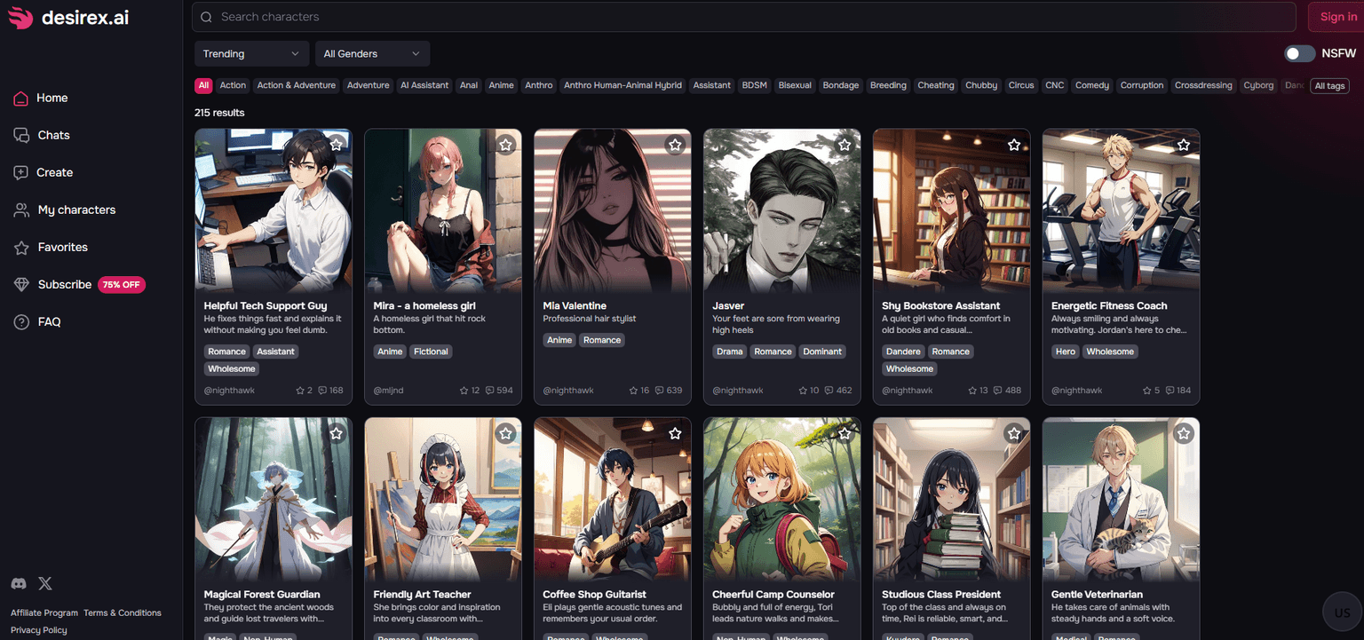 Desirex Ai — AI companion app with desire-driven customization, intimate chat, and NSFW image