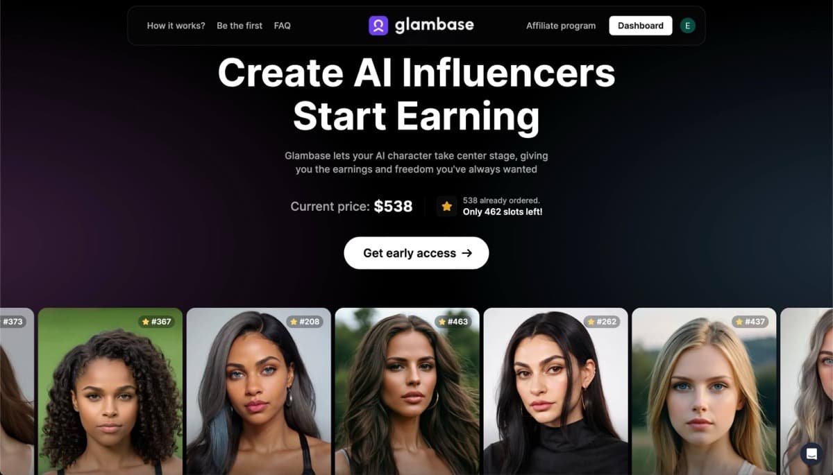 GlamBase — Create, customize, and monetize AI virtual influencers with NSFW content capabil
