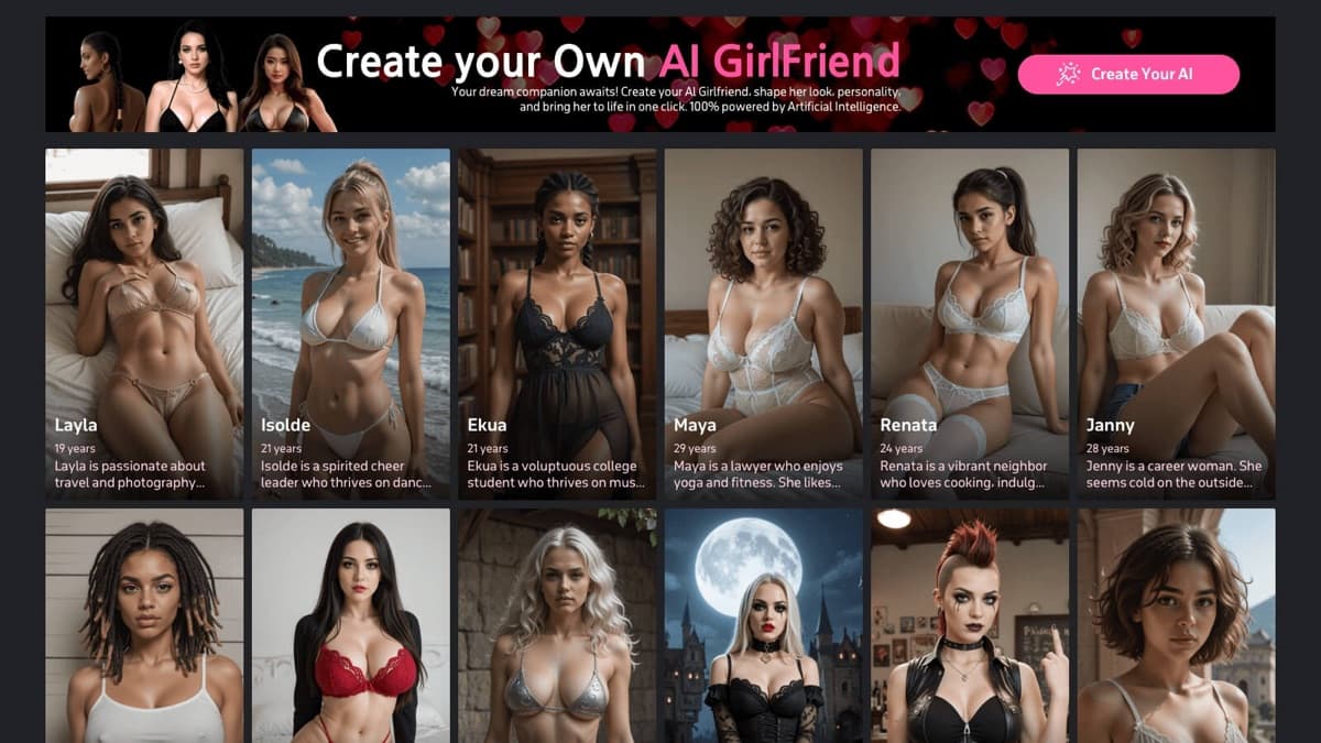 LustGF AI — Uncensored AI girlfriend with 10K+ characters, E2E encryption, and crypto paymen