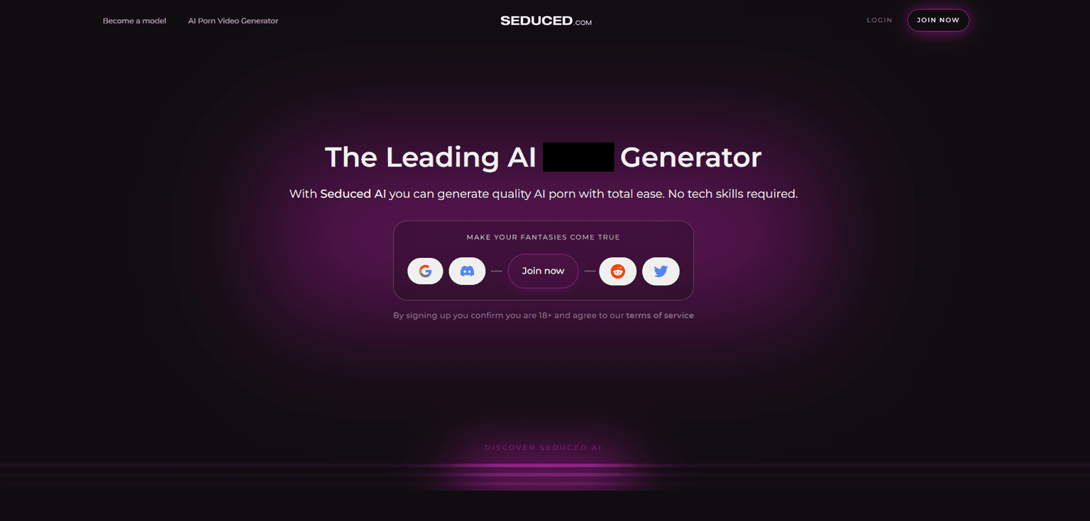 Seduced — Leading NSFW AI image and video generator with 30+ models, gamified community, a