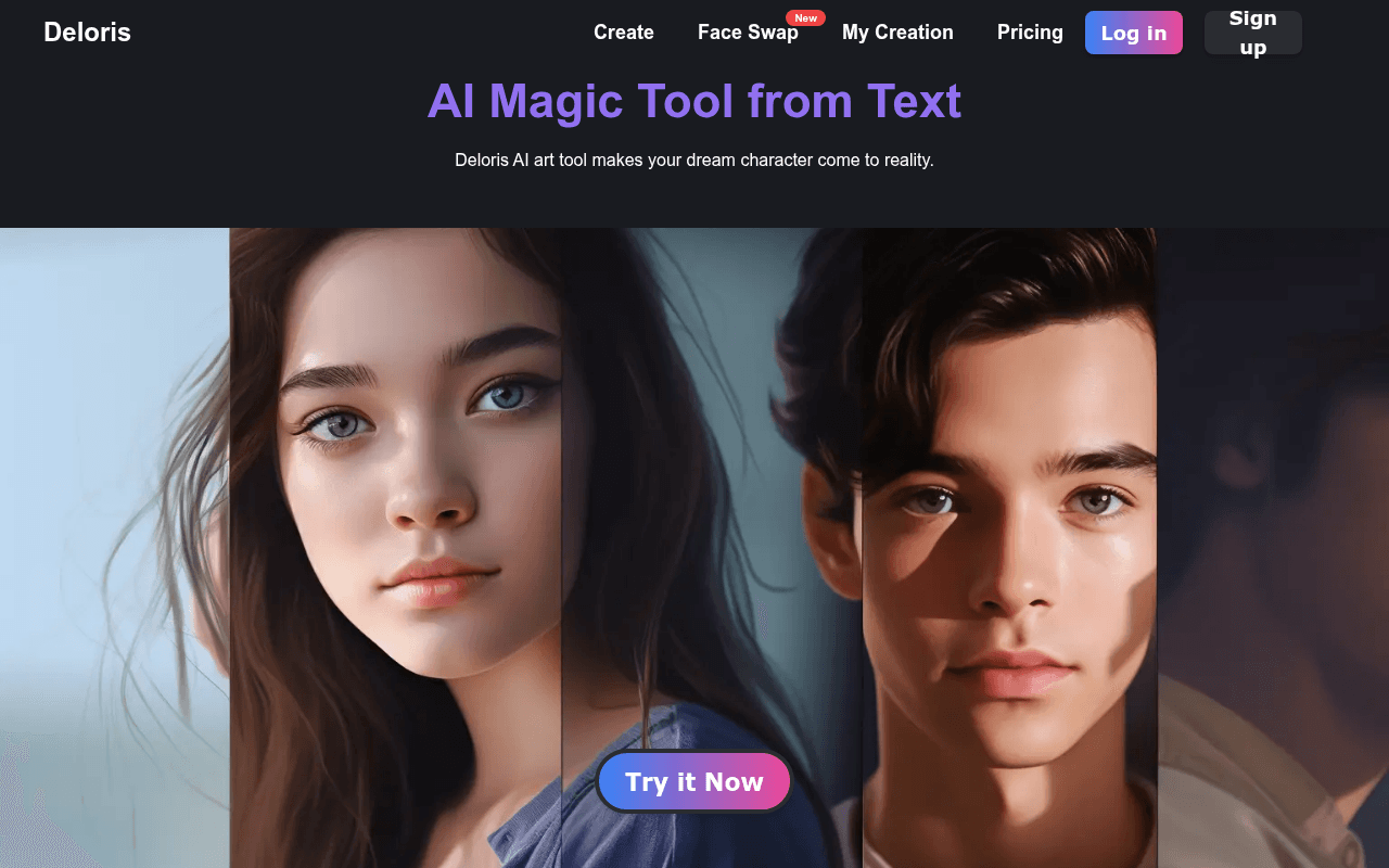 Deloris AI — Deloris AI generates explicit images from text descriptions, with face swap and