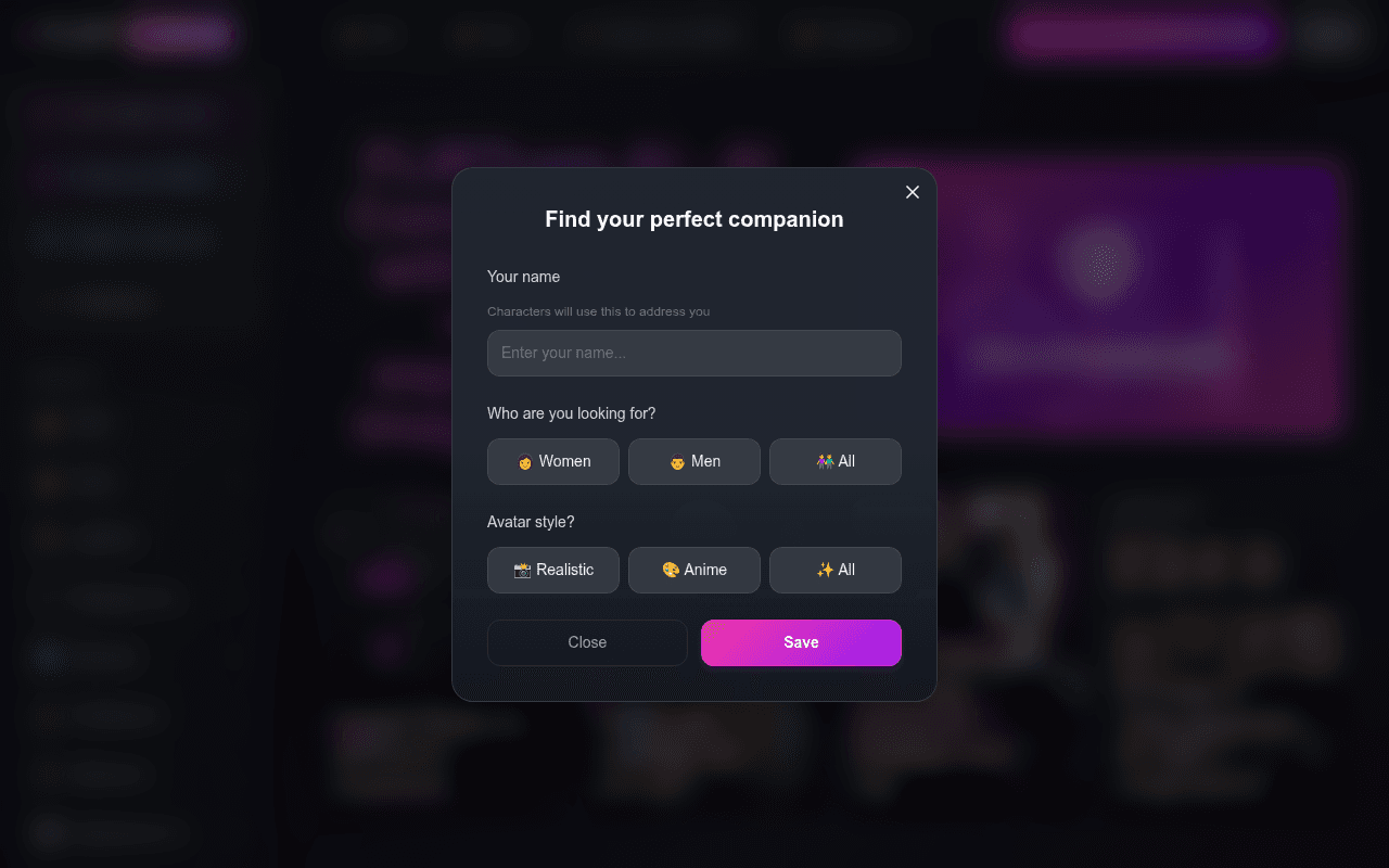 FlirtCam AI — Adult-oriented AI companions with simulated webcam video chat and AI image/video