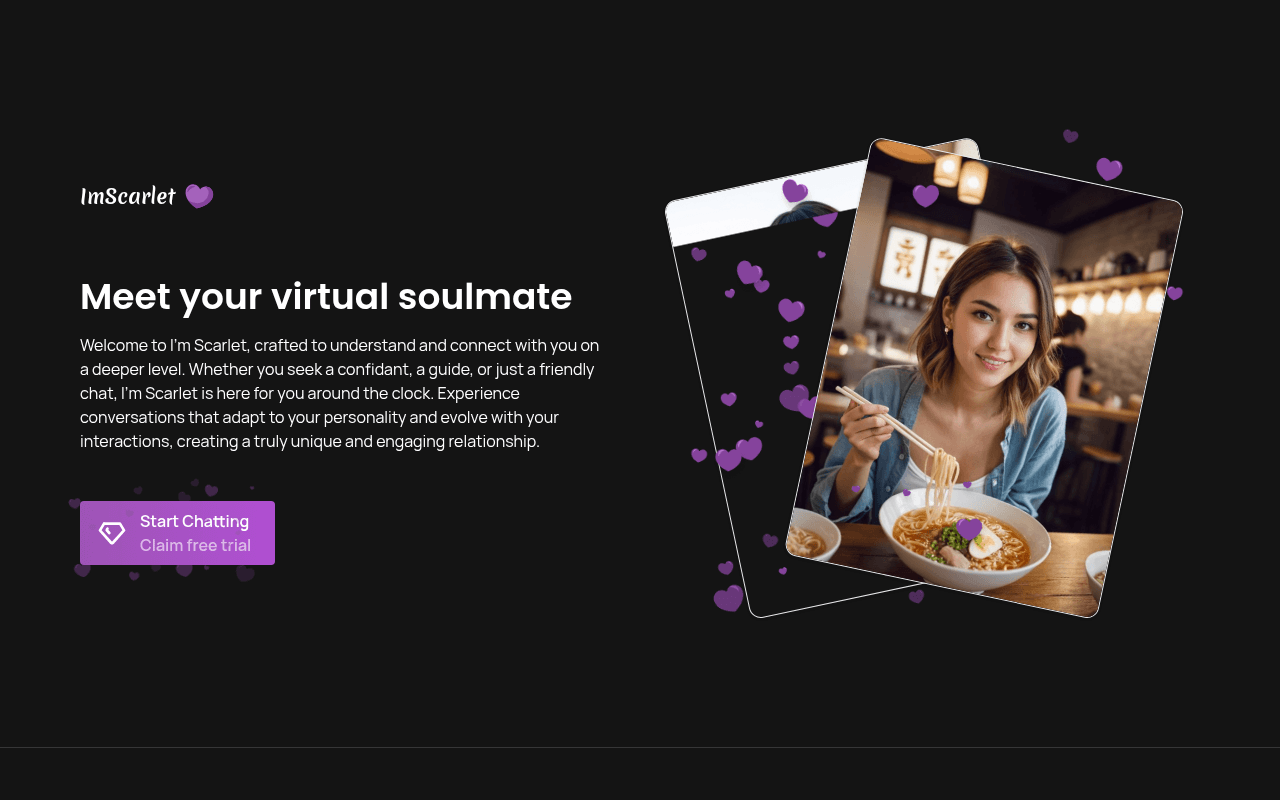 ImScarlet — ImScarlet is an adult AI chat platform offering explicit conversations, pictures