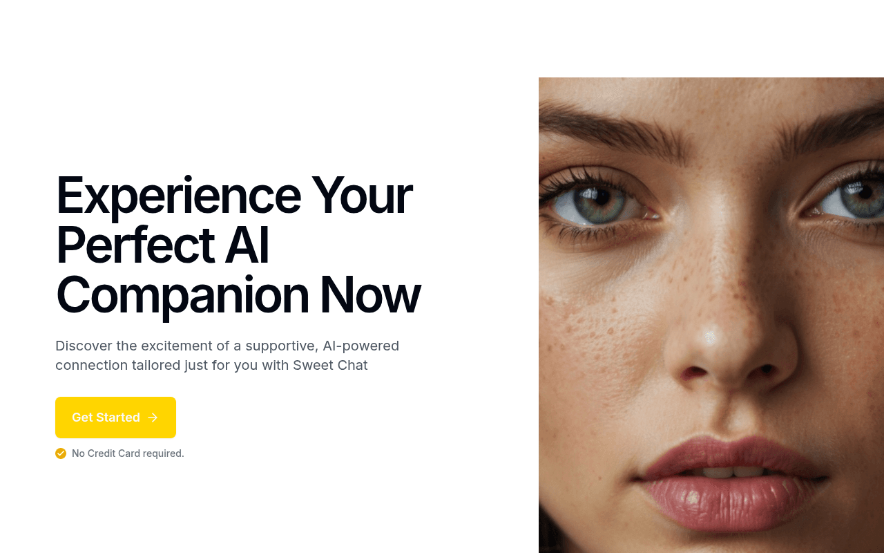 SweetChat — Adult-oriented AI chat platform offering SFW and NSFW conversations with realist